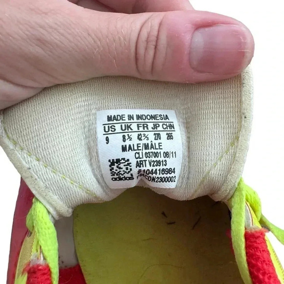 ADIDAS F10 IN ADIPRENE Espana Orange Red Yellow Soocer Futbol Sz 9 Rare - Picture 9 of 9